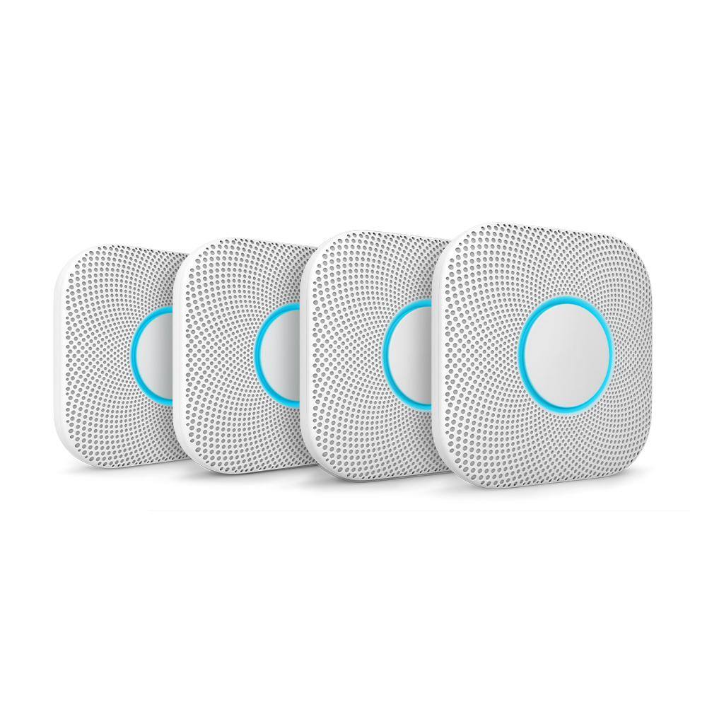 Google Nest Protect - Smoke Alarm and Carbon Monoxide Detector - Wired - 4 Pack VB4T2W2018