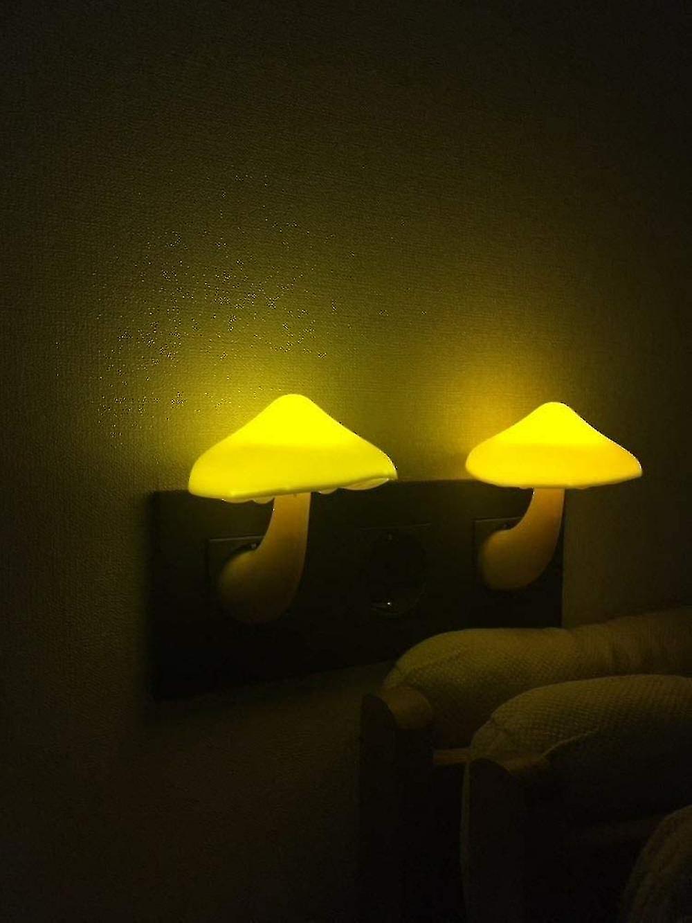 2pack Mushroom Night Light Plug In Lamp ， Led Night Lights For Adults Kids Baby Children Nightlight Wall Lamp For Bedroom Bathroom，toilet，stairs，kitch