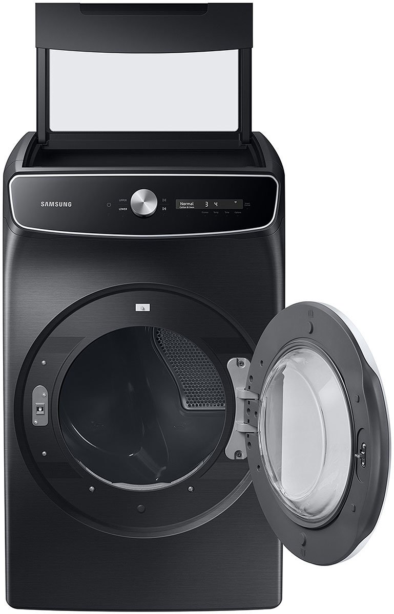  7.5 Cu. Ft. Brushed Black Smart Dial Gas Dryer With FlexDry And Super Speed Dry