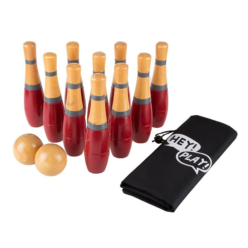 Hey! Play! Indoor/Outdoor Red Bowling Set