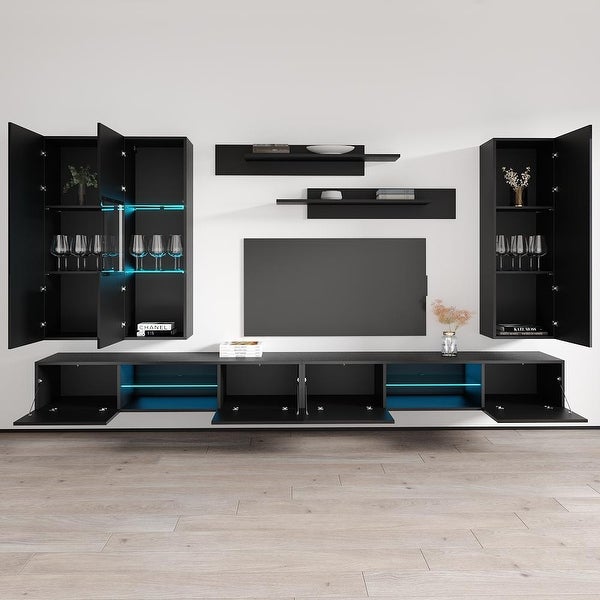 Fly EF5 33TV Wall Mounted Floating Modern Entertainment Center