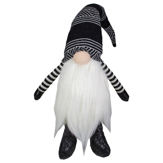 Black And White Gnome Plush Tabletop Christmas Decoration