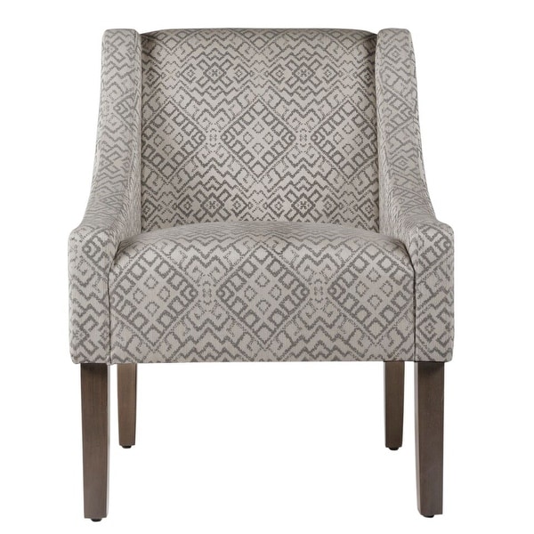 HomePop Swoop Accent Chair in Tonal Gray