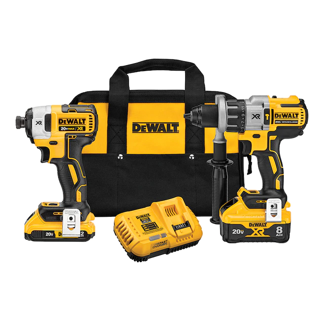 DEWALT DCK299D1W1 Power Detect XR POWER DETECT 2-Tool 20-Volt Max Brushless Power Tool Combo Kit with Soft Case (2-Batteries and charger Included)