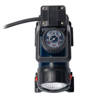 Campbell Hausfeld Mighty 150 PSI Lightweight 12V Portable Inflator with Safety Light and Inflation Accessories AF010400