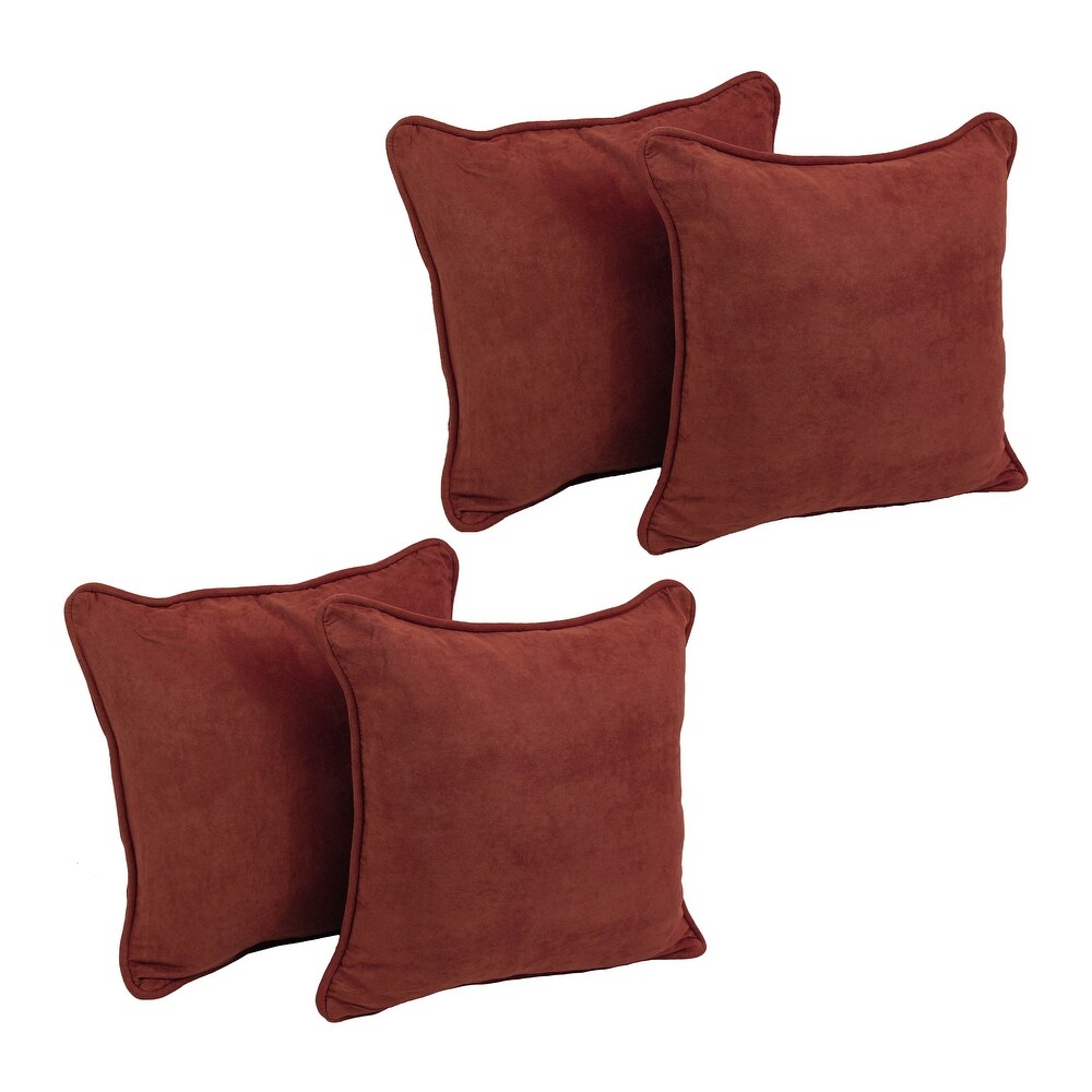 Blazing Needles 18 Inch Microsuede Throw Pillows (Set of 4)