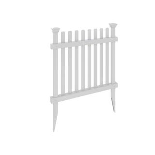 Zippity Outdoor Products Roger Rabbit 2 ft. x 2 ft. White Picket Vinyl Fence Panel Kit (3 Pack) ZP19056