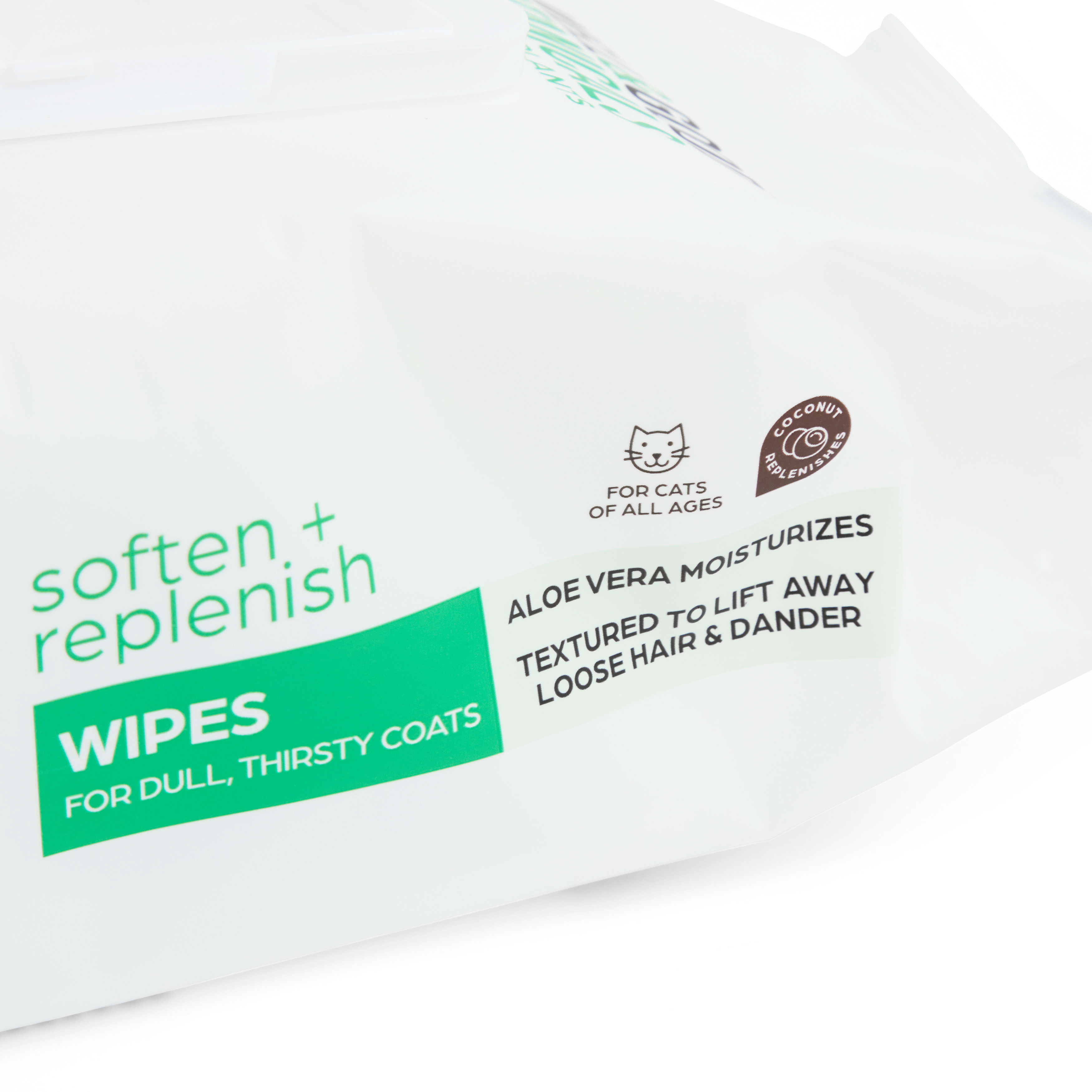 WELL  GOOD Botanicals Soften amp; Replenish Coconut Cat Wipes， Count of 100