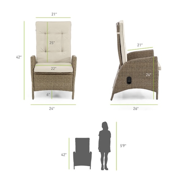 Mackay Teak Extendable and Reclining Outdoor Dining Set for 6 People