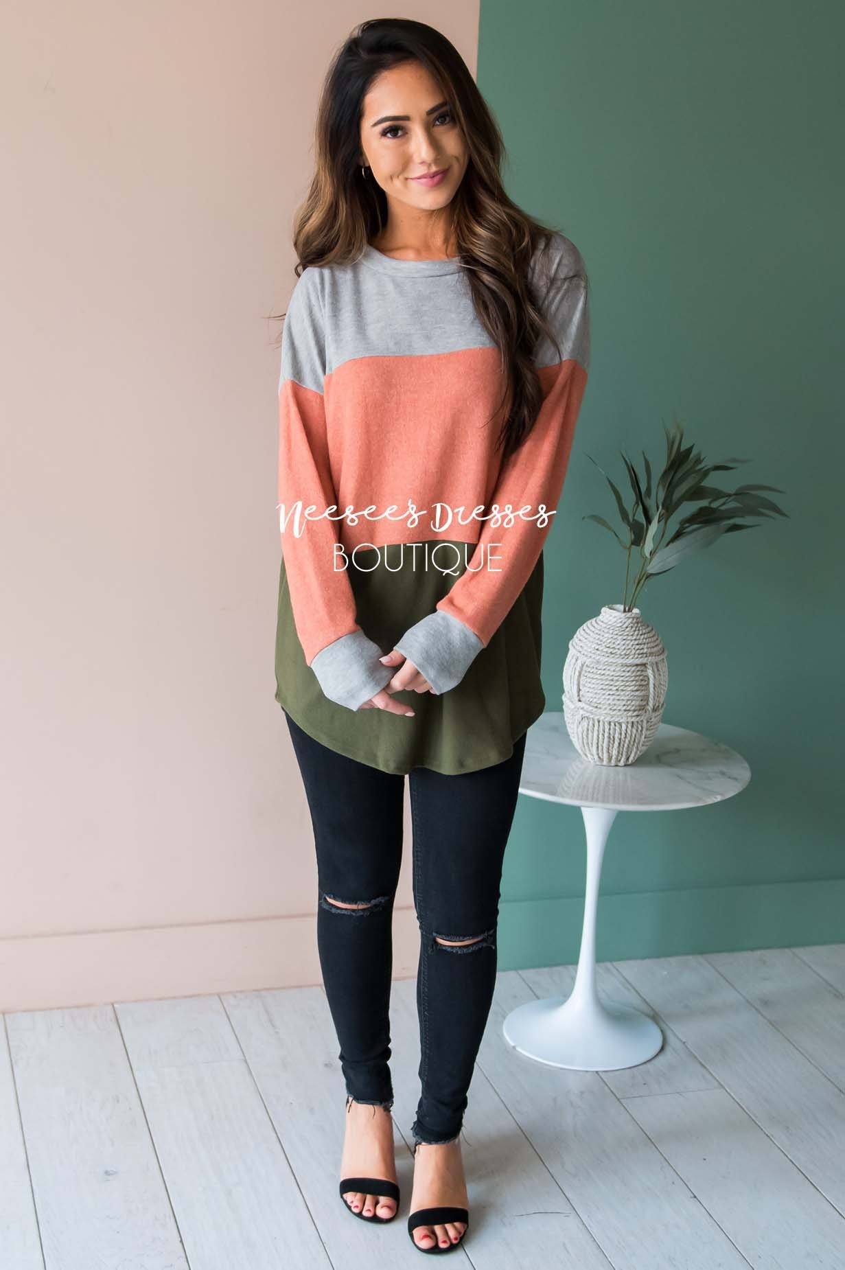 Darling Be Mine Color Block Sweater