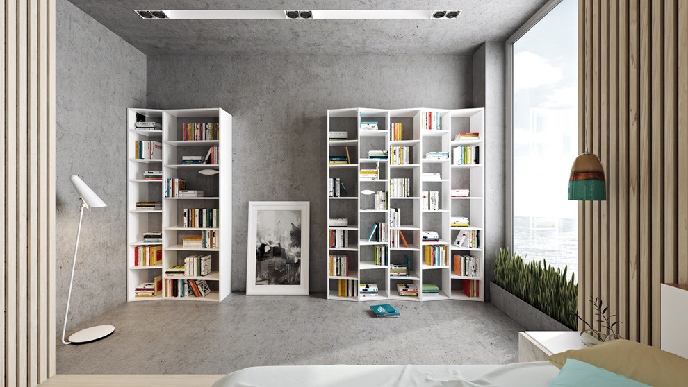 Modern White Modular Display Bookcase   Contemporary   Bookcases   by Plush Pod Decor  Houzz