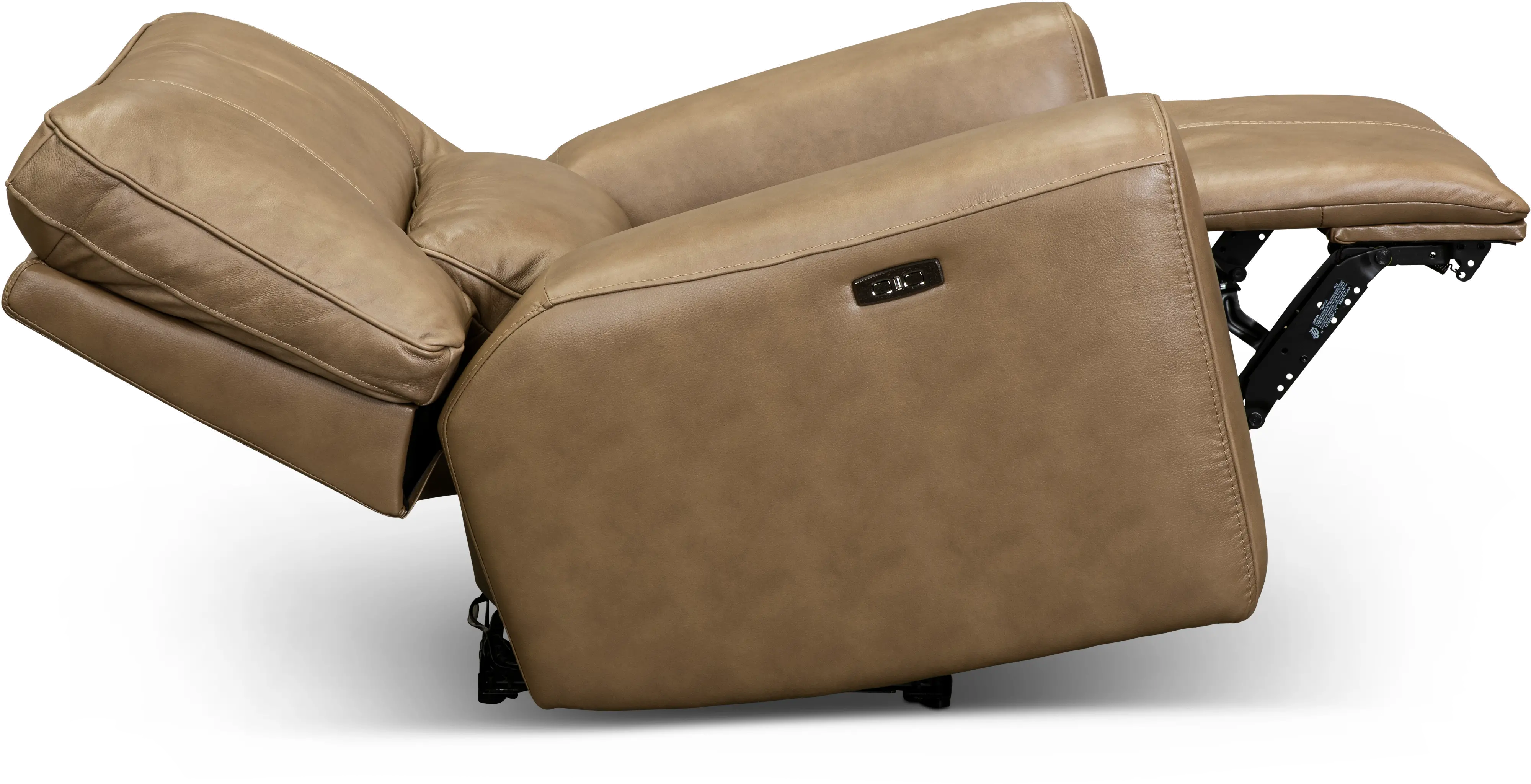 Zero Gravity Saddle Brown Leather Power Recliner