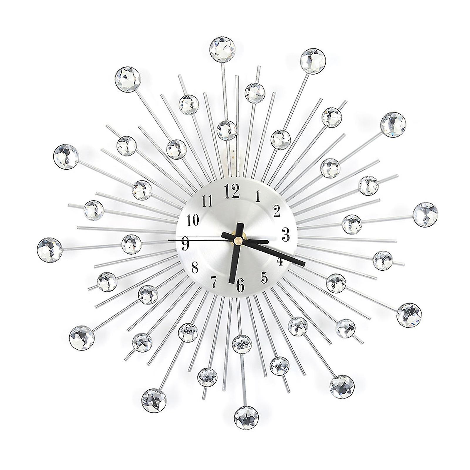 Fashion Luxury Diamond-studded Metal Wall Clock Living Room Bedroom Decor