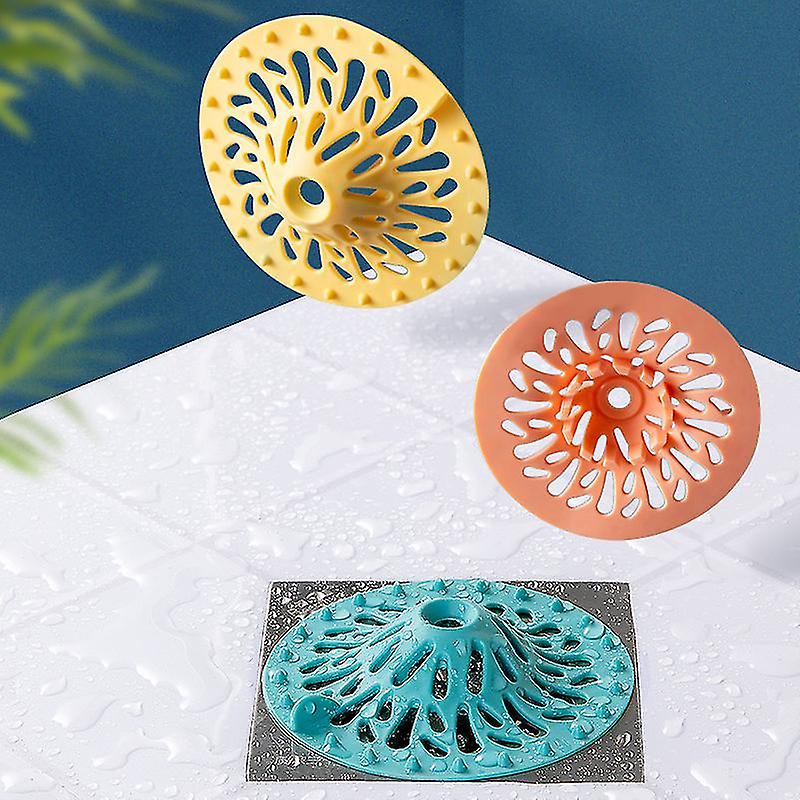 Other Sink Accessory Set Of 4 Silicone Volcano Hair Catcher Good Grip For Bathroom (4 Colors) Scrollsqy