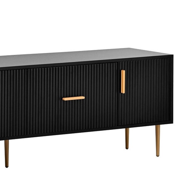 Modern TV Stand with 5 Champagne Legs