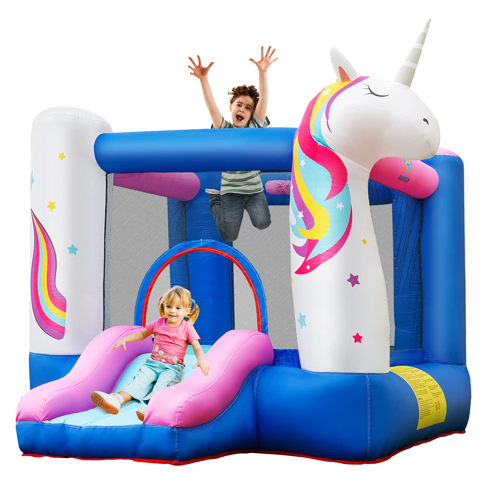 BOUNTECH Inflatable Bounce House, Kids Jump 'n Slide Bouncer w/Jumping Area