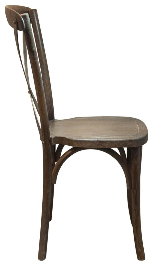 Advantage Dark Driftwood X Back Chair   Contemporary   Dining Chairs   by BisonOffice  Houzz