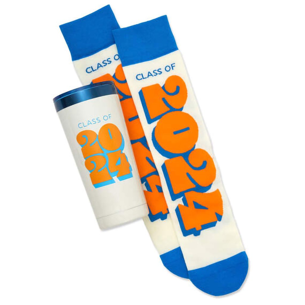 Hallmark  Class of 2024 Travel Mug and Socks Bundle