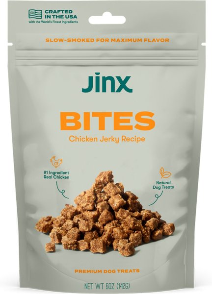 Jinx Chicken Bites Jerky Dog Treats， 5-oz bag