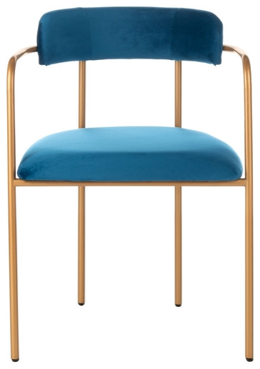 Lily Side Chair Navy/ Gold Set 2   Contemporary   Dining Chairs   by Peachtree Fine Furniture  Houzz