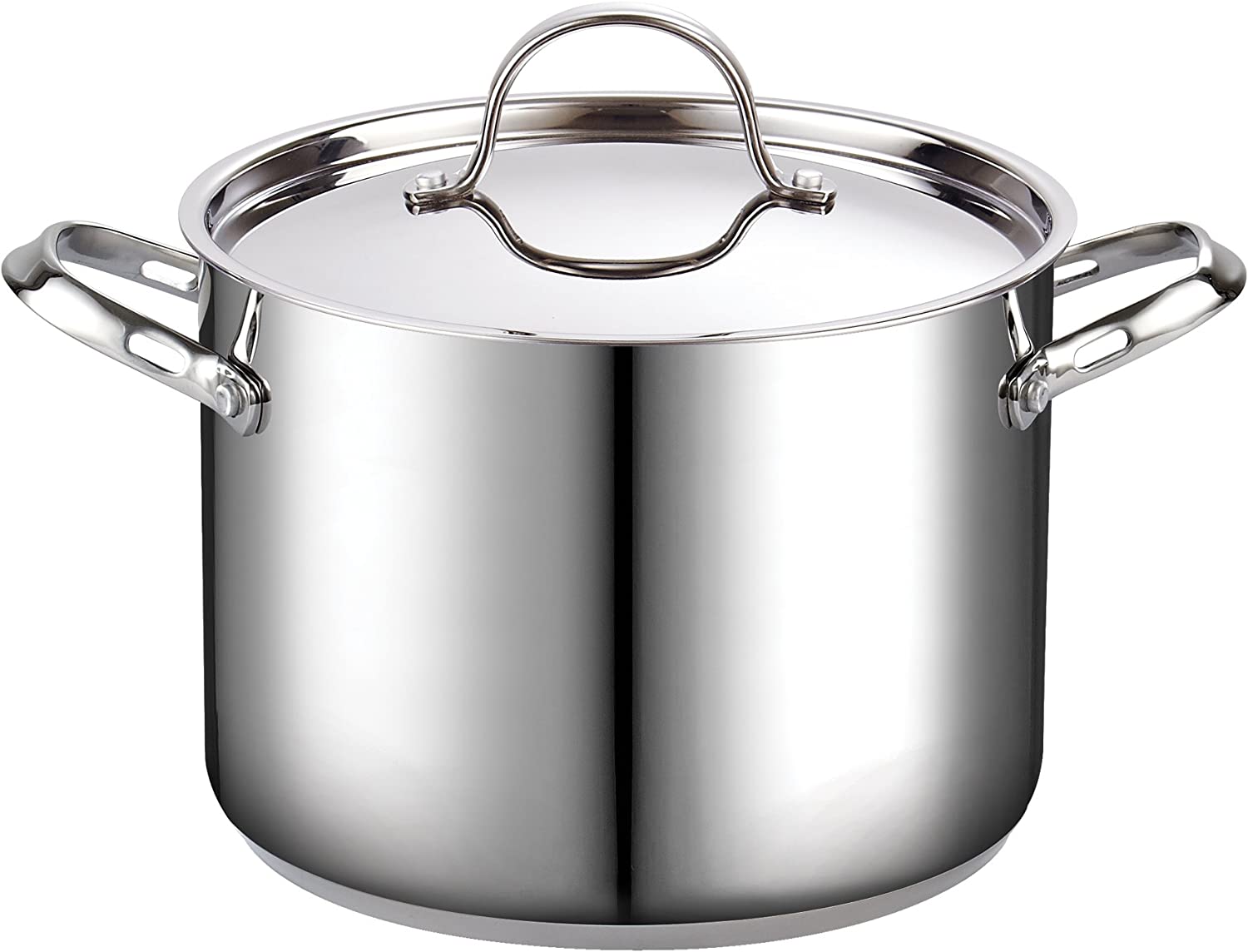 Cooks Standard 8-Quart Classic Stainless Steel Stockpot with Lid， 8-QT， Silver