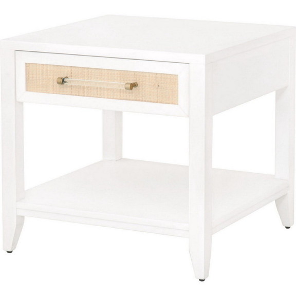 Benjara BM222988 1 Drawer Wooden End Table with Ra...