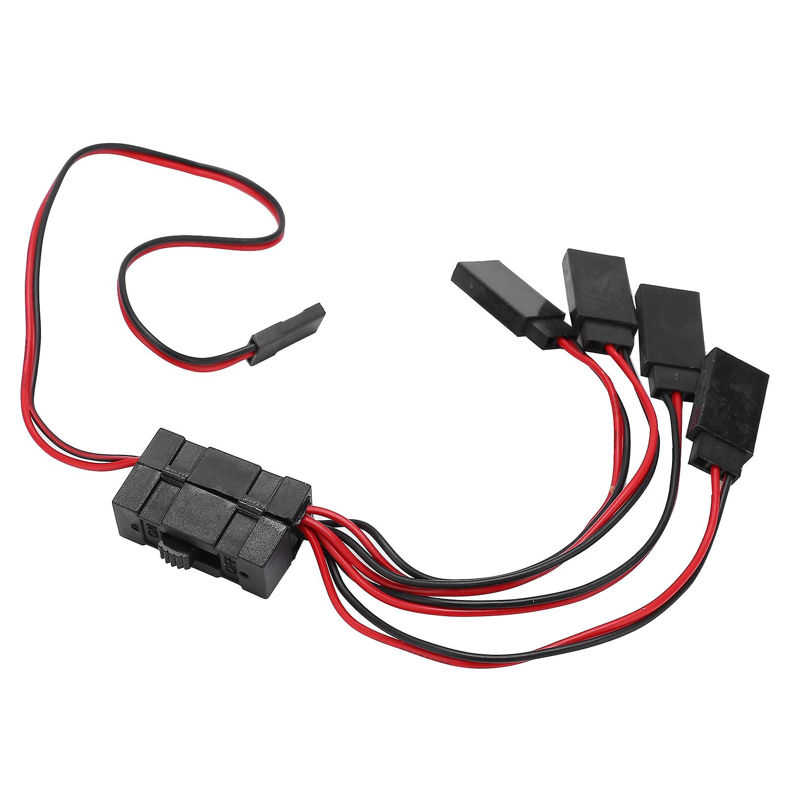 Jr To Jst 1 For 4 Y Parallel Harness Splitter Lines With Switch For Remote Control Cars