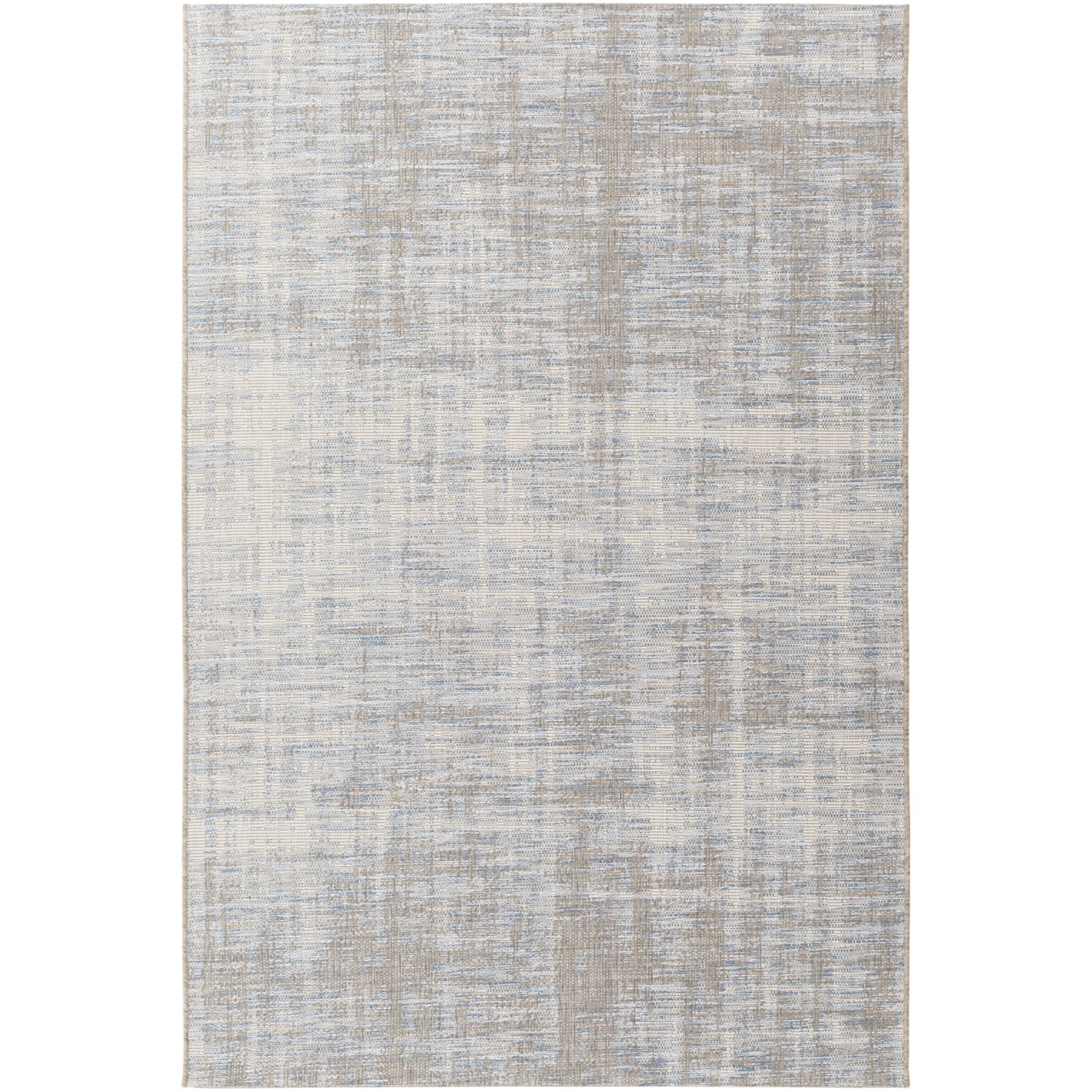 Santa Cruz Outdoor Rug in Sky Blue & Taupe