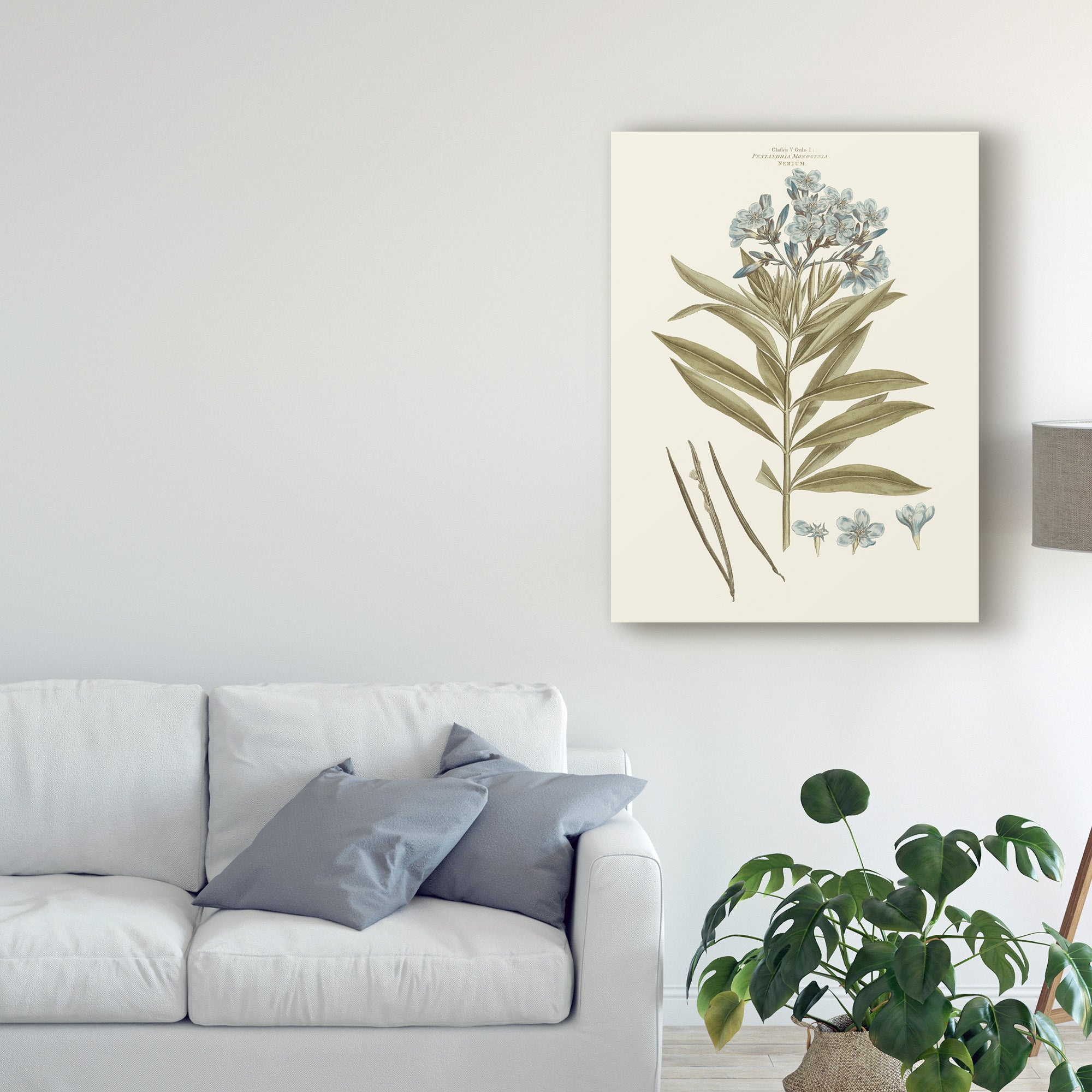 Trademark Fine Art 'Bashful Blue Florals III' Canvas Art by John Miller