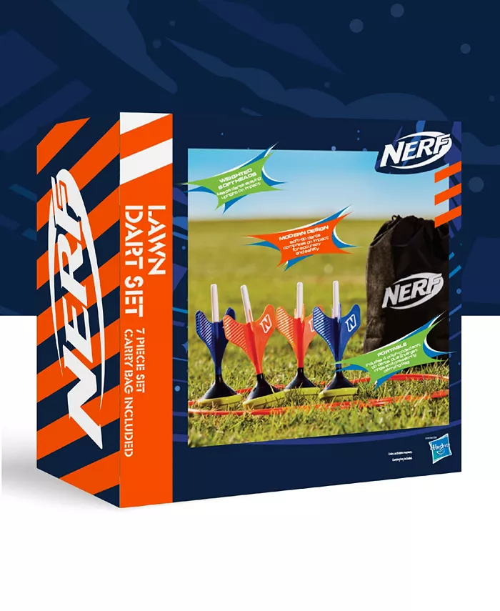 Nerf Soft Tip Lawn Dart Game Set with Storage Bag