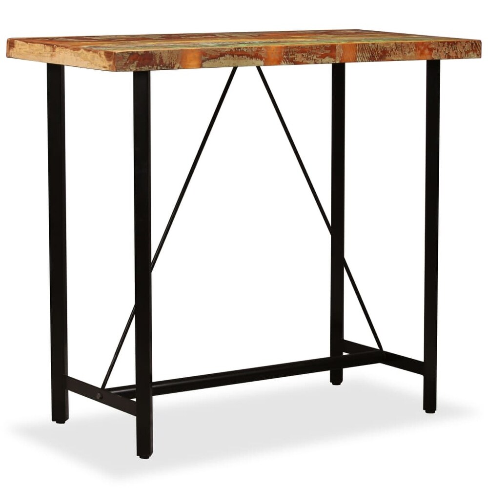 vidaXL Bar Table Solid Reclaimed Wood 47.2\