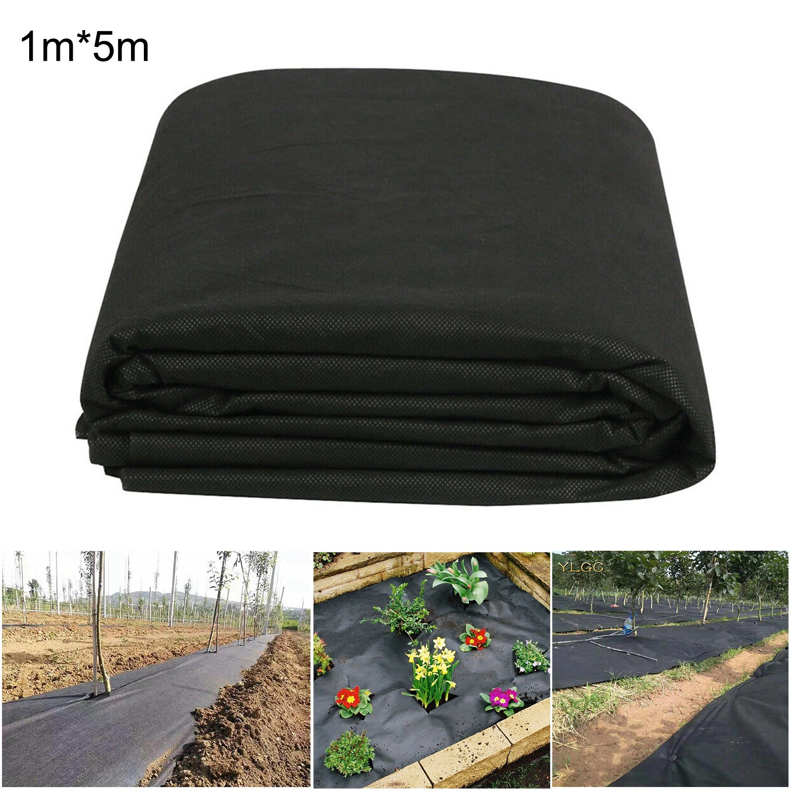 Weed Control Fabric Ground Cover Degradable Film Non Woven Weeding Cloth Black Landscape Mat Heavy Duty Garden Supplies