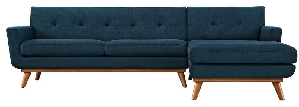 Engage Right Facing Sectional Sofa   Midcentury   Sectional Sofas   by Uber Bazaar  Houzz