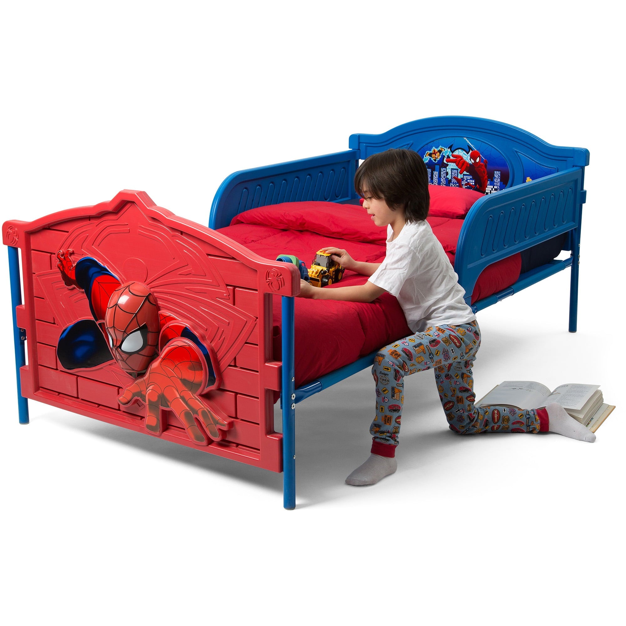 Delta Children Marvel Spider-Man 3D Plastic Twin Bed, Red