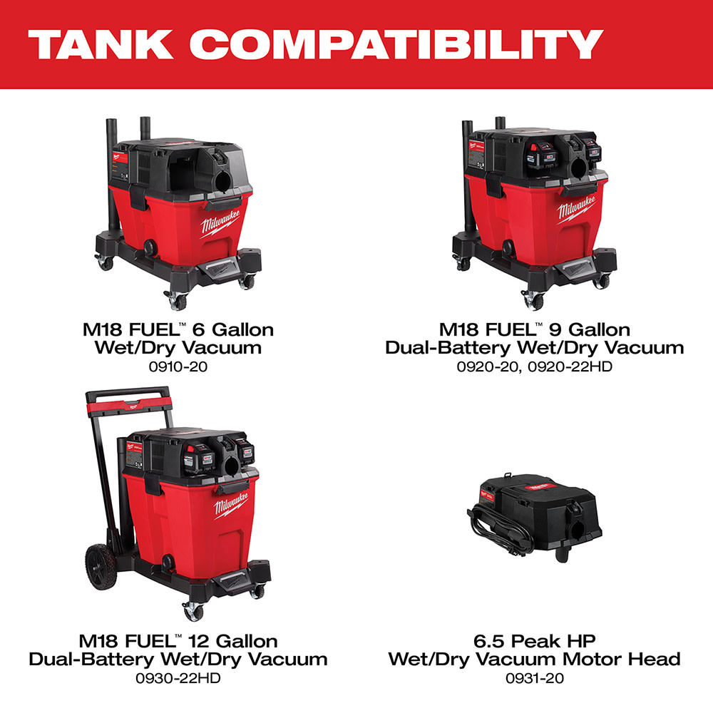 Milwaukee 9 Gallon Wet/Dry Vacuum Tank