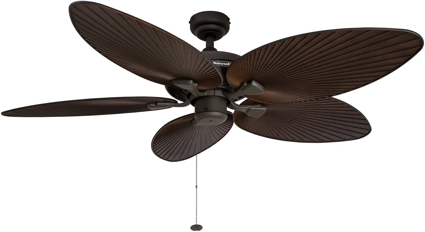 Honeywell Palm Island 52-in Bronze LED Indoor/Outdoor Ceiling Fan with Light (5-Blade)