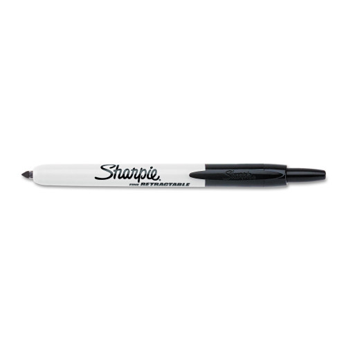 Sharpie Retractable Permanent Marker， Fine Bullet Tip， Black (32701)