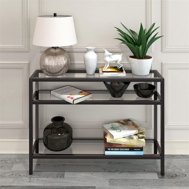 30 x27 Metal Console Table In Black Henn amp hart