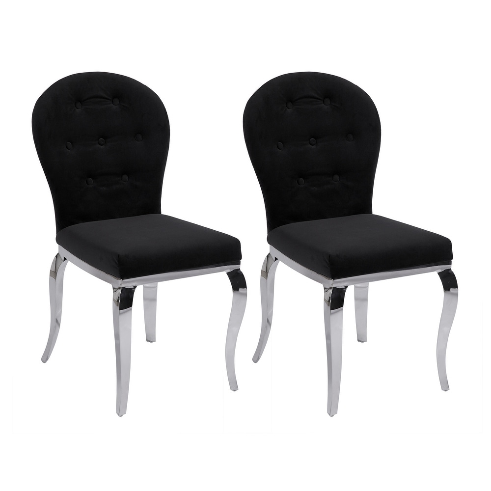 Somette Tabitha Microfiber Dining Chair (Set of 2)