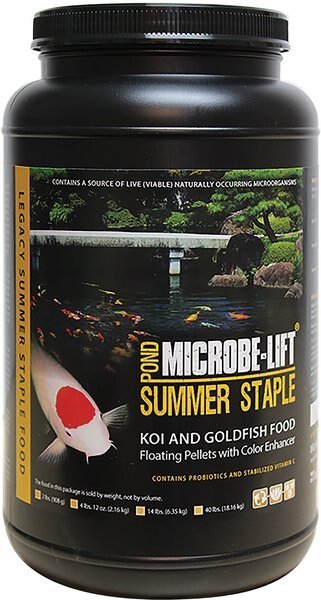 Microbe-Lift Legacy Summer Staple Floating Pellets with Color Enhancer Koi and Goldfish Food