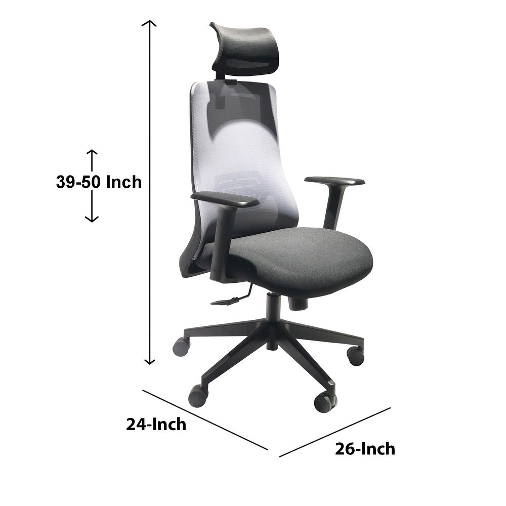 Adjustable Headrest Ergonomic Office Chair Padded Swivel Desk Chair