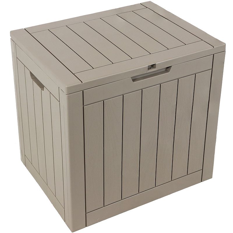 Sunnydaze 32-gallon Storage Box With Woodgrain Design