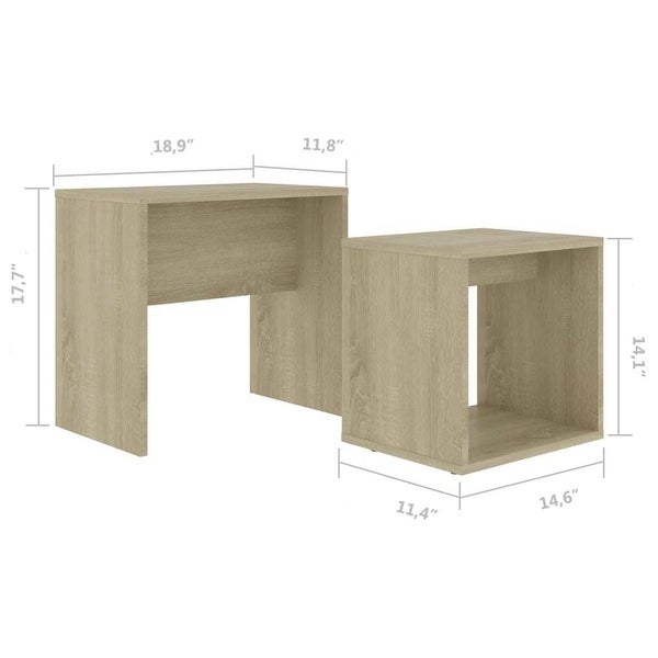 Coffee Table End Table Set Sofa Side Table Bedside Table Chipboard