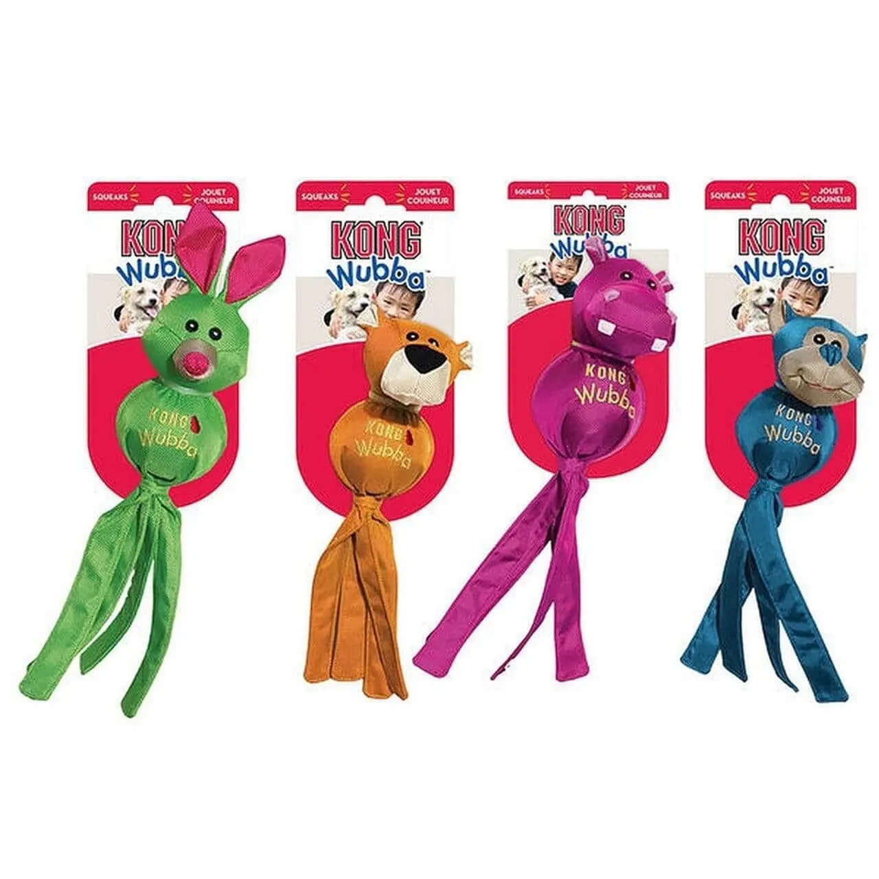 KONG Wubba Dog Toy， Assorted， Small