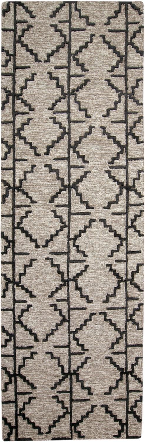 Fadden Hand Tufted Taupe and Black Rug by BD Fine