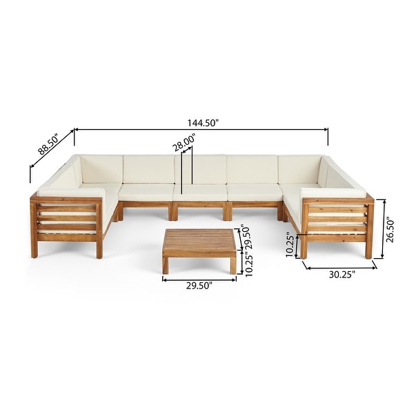 Oana Outdoor Acacia Sectional Sofa Set by Christopher Knight Home