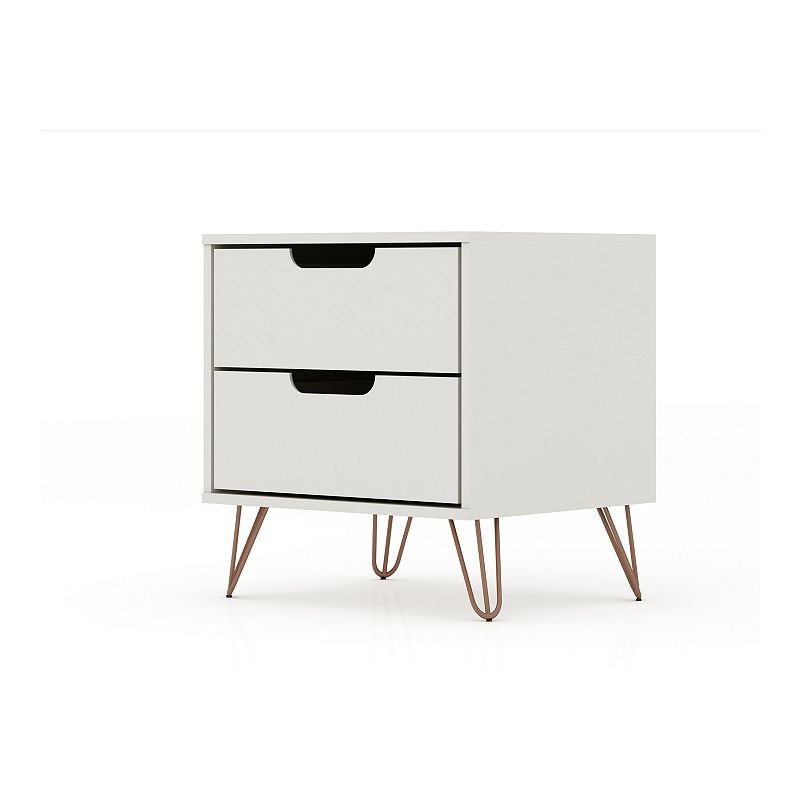 MANHATTAN COMFORT Rockefeller 2-Drawer Nightstand