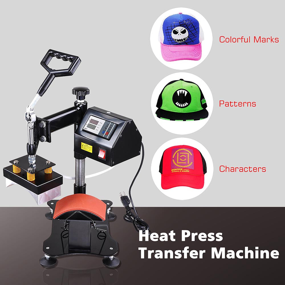 Yescom Hat Cap Heat Press Sublimation Transfer Machine Black