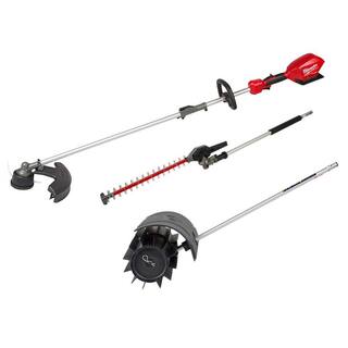 MW M18 FUEL 18V Lithium-Ion Brushless Cordless QUIK-LOK String Grass Trimmer wRubber Broom  Hegde Trimmer Attachments 2825-20ST-49-16-2740-49-16-2719