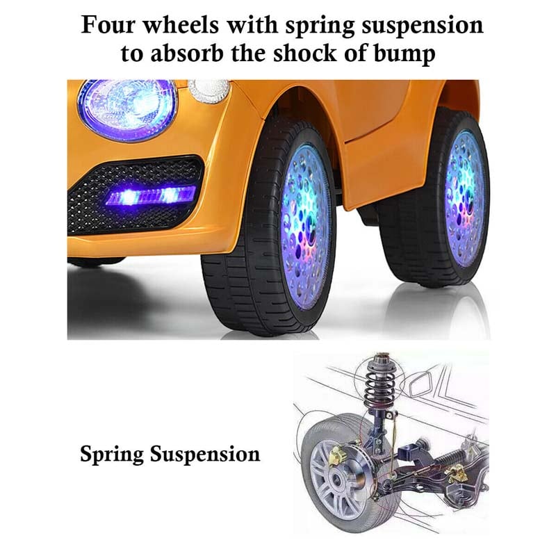 6V Kids Ride on Car, Battery Powered RC SUV Riding Toy Vehicle with Fantastic Headlights & Wheel lights